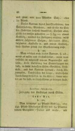 Fünfter Abschnitt. Zerlegung des Kochsalzes durch Glätte