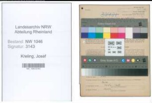Entnazifizierung Josef Kreling , geb. 09.02.1909 (Kohlenhaendler)