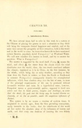 Chapter XII. Fung-shui
