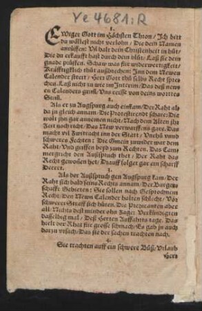 EWiger Gott im Höchsten Thron/ Jch bitt || du wöllest nicht verlohn/