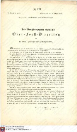 Verordnung: Ergänzung zur Regelung der Waldstreunutzung in den Kommunalwaldungen laut Verordnung vom 3. Oktober 1848 (Ausfertigung zwei Mal vorhanden)