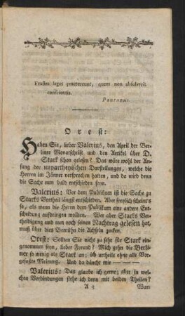 Orest: ... Valerius: ...