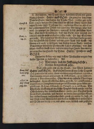 II. Betrachten; wie David seiner betrübten Seele mit guten Rath zu spricht: