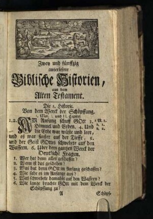 Zwey und fünffzig auserlesene Biblische Historien, aus dem Alten Testament