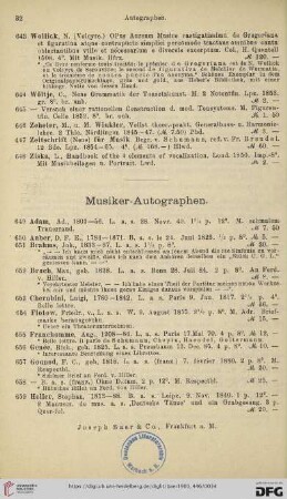 Musiker-Autographen (Nr. 649 - 687)