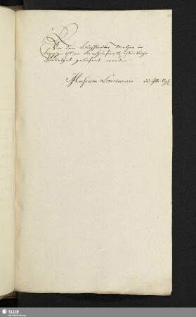 Von dem Buchhändler Melzer in Leipzig ist an die Churfürstl. öffentliche Bibliothek geliefert worden: