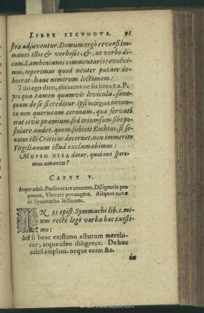 Caput V. Atque adeo. Perseverare amorem