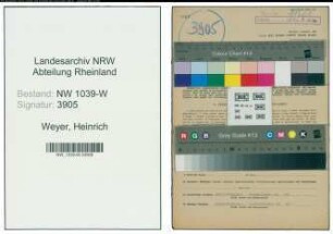 Entnazifizierung Heinrich Weyer , geb. 18.01.1921 ()