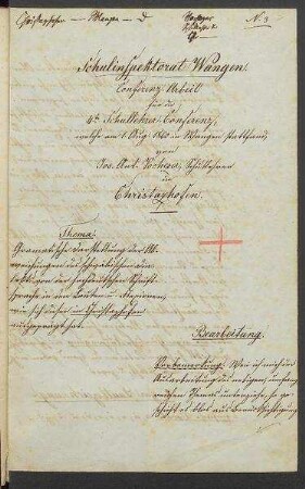 Sprachaufsatz aus Christazhofen OA Wangen