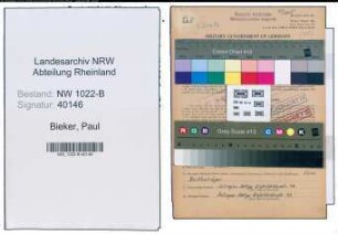 Entnazifizierung Paul Bieker , geb. 06.09.1900 (Bahnbeamter)