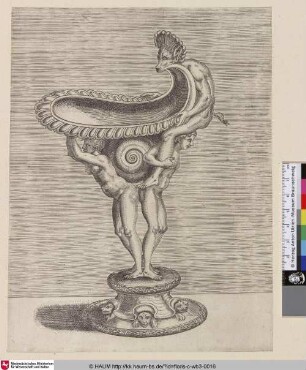 [Nautiluspokal; Can formed from shell, Nautilus Cup]