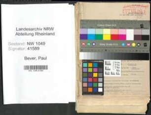 Entnazifizierung Paul Bever , geb. 10.08.1897 (Verwaltungsangestellter)
