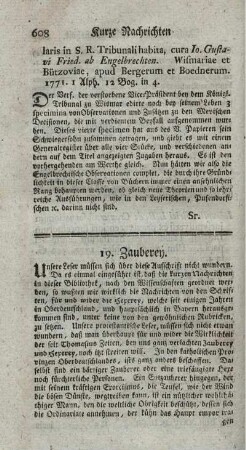 19. Zauberey.