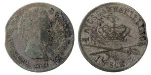 4 Rigsbankskilling, Dänemark: Christian VIII. (1839-1848)
