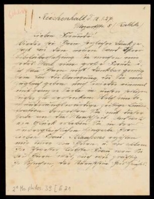 Brief von Martha Cohen an Familie : 1806-1933 : Kassel Rosenzweig