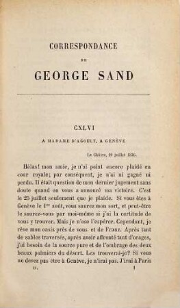 Correspondance 1812 - 1876 : (Sand), 2