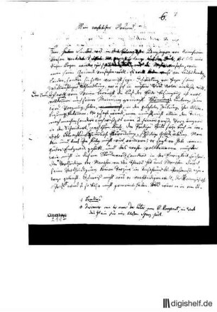 7: Brief von Karl Wilhelm Ramler an Johann Wilhelm Ludwig Gleim