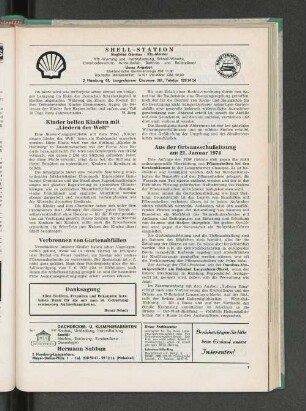 Aus der Ortsausschußsitzung am 21. Januar 1974