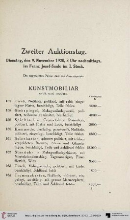 Zweiter Auktionstag