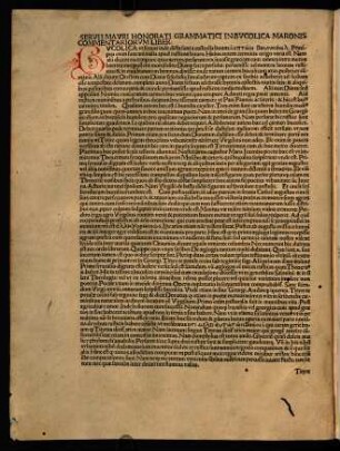 8v, Servi mauri honorati grammatici inbucolica Maronis commentariorum liber