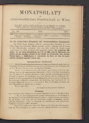 Nr. 119. Juni. 1893