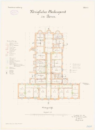 Oberbergamt, Bonn: Grundriss Untergeschoss 1:100