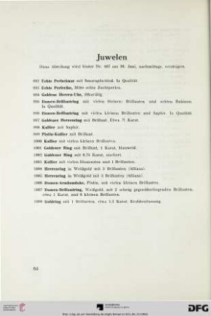 Juwelen (Nr. 992-1008)