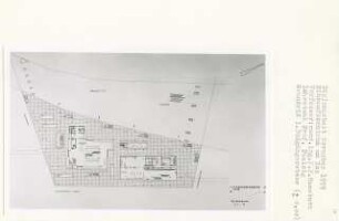 Einkaufszentrum am Zoo, Berlin-Charlottenburg (Diplomarbeit bei Peter Poelzig): Grundriss 1. Fussgängerebene 0.00, 1:200