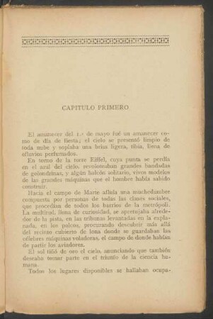 Capítulo primero