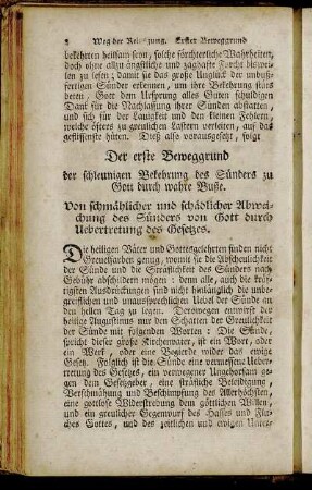 Der erste Beweggrund der schleunigen Bekehrung des Sünders zu Gott durch wahre Buße. - Der siebente Beweggrund der schleunigen Bekehrung des Sünders zu Gott durch wahre Buße.