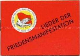 Heft mit Texten von Liedern zum Friedenstreffen der Jugend sozialistischer Länder 1983 in Potsdam