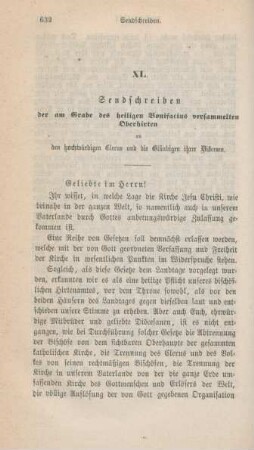 632-636 Senschreiben der am Grabe des h. Bonifacius versammelten Oberhirten an den hochwürdigen Clerus und die Gläubigen ihrer Diöcesen