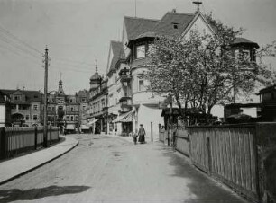 Weißer Hirsch (Dresden-Weißer Hirsch). Schulstraße (Luboldtstraße). Blick nach Nordost zur Bautzner Landstraße