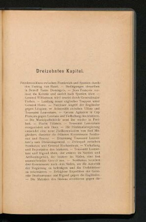 Dreizehntes Kapitel. - [Beginn der Regierung Toussaint Louverture's]