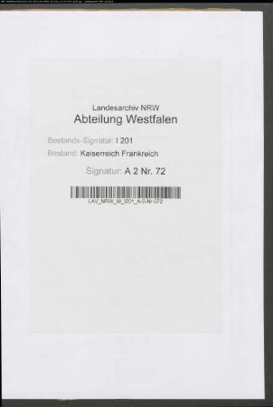 Etat der Gemeinde Oberbauerschaft.