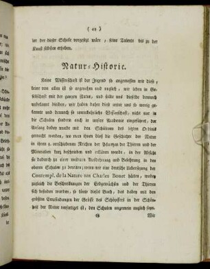 Natur-Historie. - Die Schreibkunst,[...]