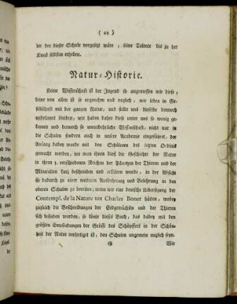 Natur-Historie. - Die Schreibkunst,[...]