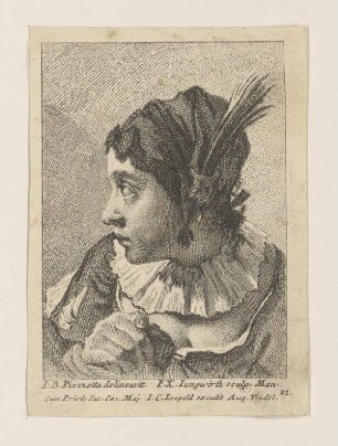 Kopfstudie einer jungen Frau (Piazzetta, Jungwierth, Köpfe, 22)