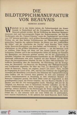 Die Bildteppichmanufaktur von Beauvais