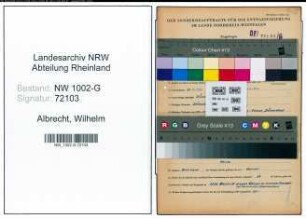 Entnazifizierung Wilhelm Albrecht, geb. 22.07.1906 (Werbeberater)