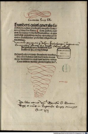 Humberti quinti generalis sacrosancti ordinis predicato[rum] magistri sermones ad diuersos status