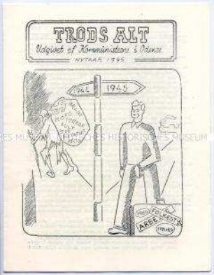 Illegales Informationsblatt der Kommunistischen Partei Dänemarks aus der Zeit der deutschen Besatzung