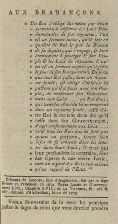 AUX BRABANÇONS: VOILA Souverains de la terre les principes justes & sages de celui que vous devriez prendre [...]