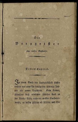 Erstes Kapitel. - Viertes Kapitel.