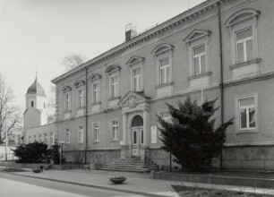 Neusalza-Spremberg, Rathaus : Neusalza-Spremberg. Rathaus (letztes Drittel 19. Jahrhundert), Kirchstraße. Straßenansicht