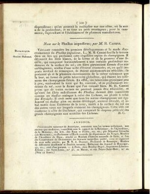 Note sur le Phallus impudicus