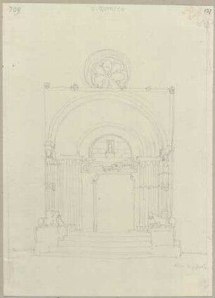 Das Portal der Collegiata-Kirche von San Quirico d’Orcia