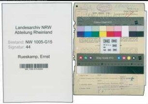 Entnazifizierung Ernst Rueskamp , geb. 17.03.1881 (Abt.Leiter)