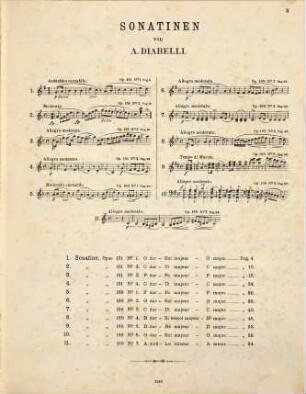Sonatinen : für Piano solo ; Opus 151 & 168