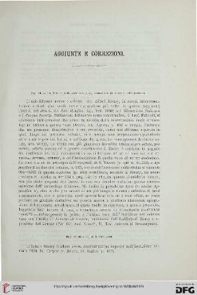 Aggiunte e correzioni